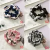 Kvinnor silke solid scrunchie pack elastisk satin hårband flickor hår slips hår rep hår tillbehör slumpmässigt 120 färg dhl