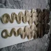 100% Human Hair Body Wave Ombre Färg 1g / s 200g / Pack Micro Bead Links Machine Made Remy Easy Ring Link Hair Extensions 10-24 '' ''