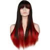 long straight black cosplay wig