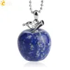 CSJA Suspension Apple Natural Stone Pendant Crystal Pendants Quartz Bead Halsband Fashion Jewelry for Female Women Gift G046 A5689075