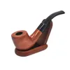 Högkvalitativ tobaksrökning Pipe Premium Handgjorda Röd Trärör Slitstarkt Snygg Design Vintage Rökning Tillbehör