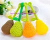 100pcs New Silicone Pear Devise Tea Leaf Strainer Herb Spice Silicon Tea Infuser Teapot Cup Filter