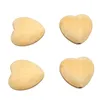30mm Wooden Heart Embellishments Crafts Lovely Peach Heart Craft Wood Color wood teether Bracelet necklace Teether making Accessories
