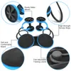 Multi Function Double AB Roller Wheel Foldable Muscle AB Trainer Stretch Elastic Abdominal Resistance Pull Rope Gym Fitness
