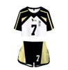 Japon Anime Haikyuu Cosplay Costume Fukurodani Volleyball Club Akaashi Keiji Bokuto Koutarou Ensemble deux pièces Hauts et shorts pour femmes246n