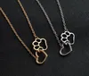 Jewelry Fashion Dog Paw Heart Pendant Necklace European and American Alloy Short Ornament WY382