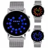 Mode Horloge binaire Mannen 2018 montre hommes montre numérique montres LED en acier inoxydable Unique Horloge binaire