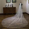 Voile cathédrale de 4 mètres pour robe de mariée Satrs étincelants robe de mariée blanc ivoire doux Tulle blanc ivoire Tulle une couche avec peigne