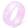 8mm rose blanc noir couleur anneaux en céramique espace coloré en céramique femmes anneau Simple queue anneau pour hommes femmes en gros