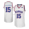 Camisas de basquete universitário Kansas Jayhawks nº 2 Camisas de basquete Charlie Moore nº 13 Cheick Diallo nº 15 Bud Stallworth masculina costurada personalizada qualquer