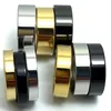100pcs 4 6 8mm band plain flat Fashion stainless steel wedding rings men women Classic Rings Wholesale Jewelry Lots