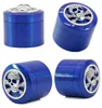 DHL new 4 layers CNC teeth herb grinder zinc alloy tobacco grinder skull on top fast shipping