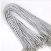 Wholesale 100PCS/Lot Black coffee Leather Cord Wax Rope Chain Necklace Lobster Clasp DIY Jewelry Accessories for Pendant 45+5cm