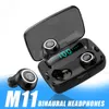 Bluetooth Earbuds M11 Wireless Earphone 3600Mah Powerbank Charging Box V5.0 Headset for Universal Cellphones with Box