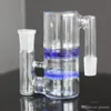 Recycler Honeycomb Ashcatcher 18mm Double Percolateur Bong Ash Catchers Tuyaux Bubbler À Deux Fonctions Plates-formes pétrolières soufflées à la main Accessoires pour fumeurs