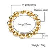 Bracciale da uomo nuovo di zecca 11 mm di larghezza Bracciale in chicchi di caffè in acciaio inossidabile 304 Bracciale a catena in oro argento Gioielli glamour M059157577