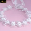 Accessoires de cheveux de mariage de mariée ornements fleur fille bandeau couronne pour les filles anniversaire cristal diadème bijoux floraux casque Y200424