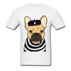 Fashion-Smoking French Bulldog Wear Stripes Rolig T-shirt för män Tecknade designer Kortärmad Mens Black Tees Shirt Plus Storlek