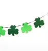 St. Patrick Day Green Banner Ierland Clover Shamrocks Four Leaf Clover Carnaval Party Decoration Parade Vlag Garland Nieuw ontwerp