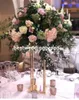 Eccezionale decorazione di nozze fatta a mano, pilastro della navata mentale per la decorazione, colonna romana in vetro di cristallo, centrotavola per matrimoni da tavolo best01198