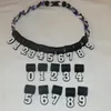 100 pezzi nuovi numeri in silicone Accessori sportivi in titanio nuovi pendenti con numeri alla moda con ciondoli in silicone da uomo per collana da baseball