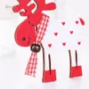 Christmas Tree Ornaments Reindeer Hanging Pendant Wood Painted Elk Pendant Xmas Party Decor Deer Pendants Christmas Decorations XBJK1910