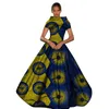 Sommar klänning traditionell maxi klänning afrikansk print dashiki för kvinnor femme vestidos bazin riche klänning plus storlek naturlig wy462