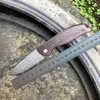 Coltello pieghevole Damasco Flipper Manico in palissandro Cuscinetto a sfere Apertura rapida EDC Coltelli pieghevoli tascabili