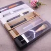 Novo vintage Kraft Cobertura Fosco Slide Slide Eyebrow Box Clear Janela Pen Box Branco Etiqueta Pacote Cosmético Pacote Cosmético Preto