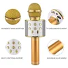 Microphones Nouveau WS858 professionnel Bluetooth sans fil Microphone haut-parleur à main Microphone karaoké micro lecteur de musique enregistreur de chant KTV Mi