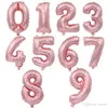 32 pouces hélium ballon à air numéro lettre en forme d'or argent ballons gonflables anniversaire décoration de mariage événement fête fournitures DHL