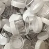 30 Gram 30 ML 1 Ounce Round Clear Empty Refillable Jars with WHITE Screw Cap Lid for Storing Travel Toner Moisturizer Lotion Oi9797222