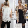 Women's Fur & Faux Natural Vest With Collar Party Waistcoat Jackets Knitted Gilets Women Wool Colete De Pele Coelho1