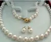 Collier de perles de culture Akoya blanches, fermoir en or 14 carats, 8-9MM, boucles d'oreilles 2639