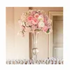 Nuovo stile antico decorazione altezza forma rotonda cilindro trasparente matrimonio vaso di fiori best01184