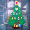 Arbre de Noël Mode DIY Feutre avec Décorations Porte Tenture Murale Enfants Cadeau Éducatif Xmas Tress environ 77X100cm EEA463