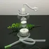 Rökande rör mini vattenpipa glas bongs färgglad metallform ultra tyst dubbelsandkärna filtrerat glasvattenrör