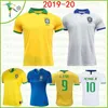 2019 camiseta de fútbol de Brasil casa local 2020 camiseta de fútbol de brasil COUTINHO VINICIUS camiseta de fútbol hombre mujer y niño kits Uniforme de fútbol