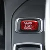 Car Carbon Fiber Center Console One-Click Button Start Naklejka Dekoracja Pokrywa do Volvo XC60 S60 V60 V40 Akcesoria wnętrza