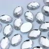 100 pcs 13 * 18mm Cristal Ab Oval Rhinestones Applique Mix Crystals Cristais Pedras Acrílico Grânulos Para Roupas DIY Artesanato Jóias Maki ZZ724