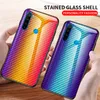 Gradient Carbon Fiber Tempered Glass Case für Xiaomi Redmi Note 8T Note 8 Pro CC9 Pro Redmi 8A 8 Note7 Mi 9 SE