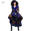 2019年秋のアフリカの女性の伝統的なトップDashikiプリントワックスエレガントなRiche Trenchアフリカ服のための女性のための服Wy1397