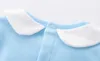 Новорожденные Мода марка детской одежды набор Симпатичные новорожденных младенцев мальчиков Письмо Romper РЕБЁНОК нагрудники Cap Нижнее Sets