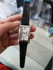 Zegarek damski moda damska srebrna obudowa biała tarcza zegarek mechanizm kwarcowy sukienka zegarki skórzany pasek 08-1