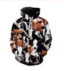 Novidade animais Vaca hoodies jaquetas Homens Mulheres Hoodies 3d Marca Masculino Long Sleeve Treino capuz Casual Mais de RR0318 Tamanho