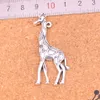 30 stCs Charms Giraffe herten antieke verzilverde hangers maken doe -het -zelf handgemaakte Tibetaanse zilveren sieraden 53*23 mm