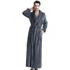 Männer Bademantel Extra Lange Dicke Warme Grid Flanell Bademantel Herren Winter Bad Robe Frauen Sexy Roben Männlich Thermische Dressing Gown182N