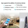 Touch Wall Wifi Light Switch US Intelligent Glass Panel Smart Home Wireless Remote Control Via Phone AC90-250V