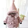 Утепленная теплая куртка для девочек, хлопковое милое толстое пальто с капюшоном для маленьких девочек, зимняя верхняя одежда для маленьких девочек, детские рождественские подарки Clot2905334