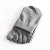 Affärsmän Fem Finger Toe Socks Bomull Anti-lukt Antifriction Crew Strumpor Man Casual Winter Thermal Socks